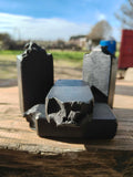 Activated Charcoal & Coconut Cream Soap bars with skull detail
