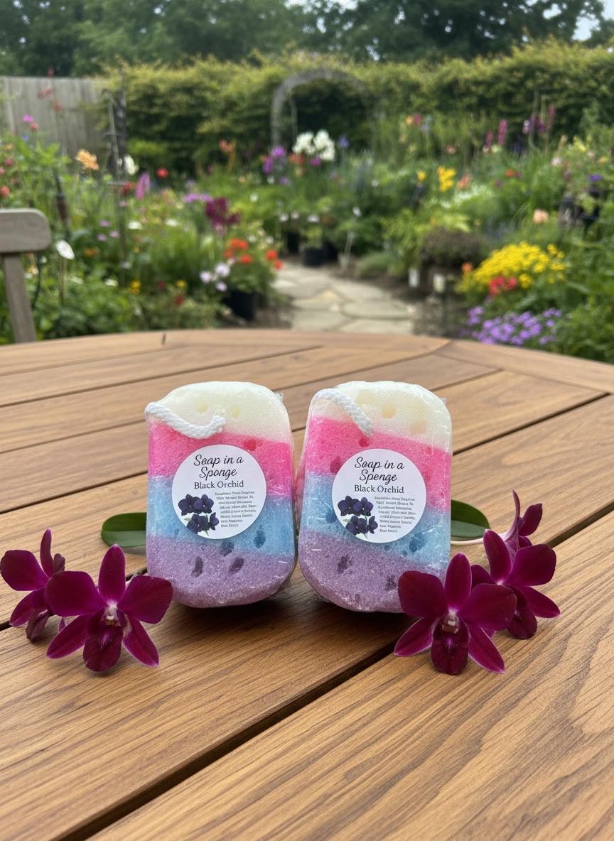 Black Orchid Soap Sponge